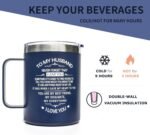 Personalized Gifts for Men, 14 OZ Stainless Steel Double Wall Insulated Coffee Mug/Tumbler with Lid and Straw, Funny Gifts for Him on Birthday, Anniversary, Valentine's Day (For Husband) - Image 3