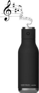 asobu Wireless Speaker Double Wall Insulated Stainless Steel Water Bottle 17 Ounce (Black) - Image 3