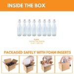 FastRack Swing Top Glass Bottles |8.5 oz – Pack of 8 | Clear, Flip Top Glass Bottles for Home Brewing, Carbonated Drinks, Kombucha, Fermentation, Water | Food Grade – ECO Friendly - Image 3