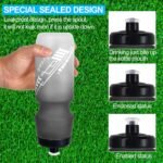 GIFUBOWA 24oz Bike Water Bottle Leakproof Squeeze BPA Free Bicycle Bottles Design for Cycling Riding, Running, Gym & Outdoor Sports 2 Pack - Image 3