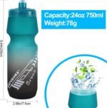 GIFUBOWA 24oz Bike Water Bottle Leakproof Squeeze BPA Free Bicycle Bottles Design for Cycling Riding, Running, Gym & Outdoor Sports 2 Pack - Image 4