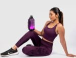 Smart Water Bottle Series L-1 - Tracks Water Intake with Bluetooth, Glows & Remind You To Stay Hydrated | With Built-in Straw | Tracking your bottle | Set Reminders | Denim Black, 44 oz - Image 3