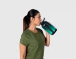 Smart Water Bottle Series L-1 - Tracks Water Intake with Bluetooth, Glows & Remind You To Stay Hydrated | With Built-in Straw | Tracking your bottle | Set Reminders | Denim Black, 44 oz - Image 4