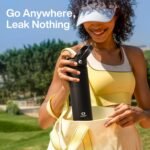 ENCOOL Insulated Water Bottle with Straw Stainless Steel Water Bottle, Leak-Proof, BPA-Free, Double Wall Vacuum Keeps Cold for 24 Hours for Sports, Travel, School (18 oz, Black Night) - Image 6