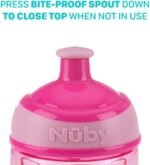Nuby Printed Kids Pop Up Sipper Water Bottle, Colors May Vary, 1 Pack of 1 Bottle, 12 Oz., Multi - Image 4