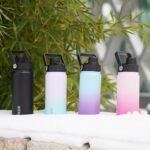 BJPKPK 2 Pack Insulated Water Bottles with Straw Lids, 22oz Stainless Steel Metal Water Bottle with 6 Lids, Leak Proof BPA Free Jugs, Cups, Flasks for Travel, Sports (Blossom+Ocean) - Image 6