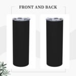 Personalized Coffee Tumbler with Picture Text Name Logo,Custom Photo 20oz Stainless Steel Tumbler with Lid And Vacuum Insulated,Travel Mug for Gifts Solid Black - Image 3