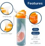 BOZ Pro 22 oz (650ml) Football-Themed Misting Bottle | Leak-Proof Sports Hydration Solution with Spray Mist for Active Kids - Image 7