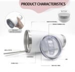 YOUKE OLA 12 Pack Insulated Tumbler - 30oz Stainless Steel Double Wall Vacuum Travel Coffee Tumbler Cup with Lid and Straw for Cold & Hot Drinks (Mixed Colors) - Image 4