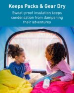 CamelBak Eddy+ Kids Bite Valve Straw Insulated Stainless Steel Water Bottle Biking Dogs, 12oz - Image 4