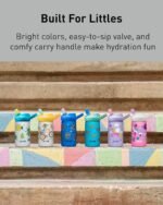 CamelBak Eddy+ Kids Bite Valve Straw Insulated Stainless Steel Water Bottle Biking Dogs, 12oz - Image 6