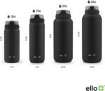 Ello Cooper 32oz Stainless Steel Water Bottle with Straw and Carry Handle, Double Walled and Vacuum Insulated Metal, Leak Proof Locking Lid with Soft Silicone Spout, Reusable, BPA Free, Black - Image 10
