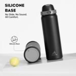 POWCAN 32 oz Stainless Steel Water Bottle for Sports: One-hand Push Button Lid, Leakproof, Keep Cold 24Hrs, Stainless Steel Cup with Straw for Camping, Outdoors, Workout, Travel (Midnight Black) - Image 6
