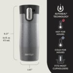 Contigo AUTOSEAL West Loop Vacuum-Insulated Stainless Steel Travel Mug with Easy-Clean Lid 16 oz Crystal Sake - Image 3