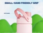 POWCAN 18 oz Insulated Water Bottle with 2-in-1 Straw and Spout Lid, Keep Cold 24H, Leak-Proof, Fits in Car Cup Holder, Stainless Steel Water Bottle for Sports, Travel, and School (Cotton Candy) - Image 5
