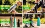 Greens Steel Stainless Steel Water Bottle - 25 oz, Steel | Vacuum Insulated Double Wall with Screw Lid/Leak Proof | Thermal Travel Sports Canteen Coffee Flask - Image 4