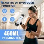 Hydrogen Water Bottle, Portable Rechargeable Hydrogen Water Bottle Generator 460ml with Advanced SPE PEM Technology for Sports/Home/Office/Travel (Upgraded – with LED Timer Display, Black) - Image 3