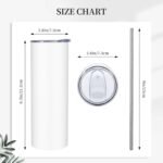 Custom Tumbler With Lid And Straw Add Your Photo Text Personalized Skinny Tumblers 20oz Stainless Steel Insulated Tumblers Double Wall Coffee Cup For Hot, Cold Drinks Style04 - Image 4