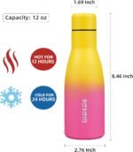 BJPKPK 12oz Water Bottles Stainless Steel Double Wall Vacuum Insulated Small Water Bottles for Travel,Rainbow - Image 3