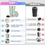 Hwawhin 17oz Insulated Travel Coffee Mug with Flip Lid – Leakproof Stainless Steel Insulated Coffee Tumblers, Reusable Coffee Cup for Hot & Cold Drinks, Perfect for Camping & On-the-Go - Image 5