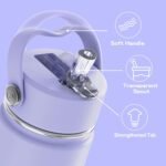 OISIZ Kids Water Bottle with Straw Lid 14oz, Vacuum Insulated 316 Stainless Steel Water Bottles for Kids for School, Leakproof Water Bottle, BPA Free and Keep Cold for 24 Hours - Image 4