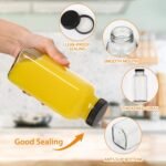 AuroTrends 12 oz Glass Bottles with Lids 12Pack, 360ml Glass Bottles for Juicing, Water, Kombucha - Portable Glass Juicing Bottles Reusable Glass 12oz (12fl.oz, Set of 12) - Image 3