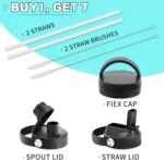 HYDROWION 32oz Stainless Steel Water Bottle(Cold for 48 Hrs, Hot for 24 Hrs),Double Wall Vacuum Insulated Water Bottle with Straw Lid, Spout Lid and Flex Cap, Fit in Any Car Cup Holder,Black - Image 6