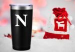 Personalized Initial Tumbler.Monogrammed Custom Initial Tumbler N.Unique Initial Tumbler Cup Gifts for Men Women. Novelty Birthday Christmas Party Graduation Wedding Gifts.(20oz Black) - Image 5