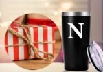 Personalized Initial Tumbler.Monogrammed Custom Initial Tumbler N.Unique Initial Tumbler Cup Gifts for Men Women. Novelty Birthday Christmas Party Graduation Wedding Gifts.(20oz Black) - Image 6