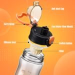 Sports Water Bottle, 27OZ Plastic Reusable Water Bottles with Measurements, Leakproof Mens Water Bottles Black for Gym, Travel, Home, Office - Image 4