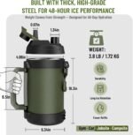 Hydraful Gallon Jug, 128oz Large Insulated Stainless Steel Sports Water Jug, Large Triple Wall Vacuum Insulation Water Bottle-Keeps Cold up to 48 Hrs-Sweat Proof,for Gym, Hiking & Camping - Image 6