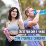 Embrava Sports Water Bottle - 32oz Large - Fast Flow Quick Sip Lid - BPA & BPS Free - Leakproof, Flip Top - Lightweight & Sturdy Tritan Plastic - Strainer for Fruit & Ice - Image 3