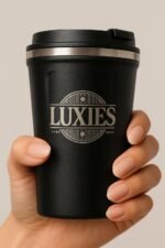 Luxies Smart Lid Coffee Bottle Mugs Flask 380ml (12.8 oz) Digital Temp Display Stainless Steel Spill Proof Lid for Hot & Cold Drinks - Image 4