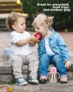 Stainless Steel Straw Sippy Cup for Toddlers 1-3 Years Old, Insulated Toddler Water Bottle Baby Training Tumbler with Handles, 8oz Kids Straw Cups for Travel, Daycare & At Home, Blue - Image 4