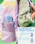 Stainless Steel Straw Sippy Cup for Toddlers 1-3 Years Old, Insulated Toddler Water Bottle Baby Training Tumbler with Handles, 8oz Kids Straw Cups for Travel, Daycare & At Home, Blue - Image 6