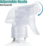 Glass Spray Bottles with Silicone Sleeve Protection, 16 oz 2 Pack, Reusable Spray Bottles with Adjustable Nozzle for Hair, Cleaning Solutions, Plants, Pale Yellow&Mint Green - Image 3