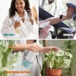 Glass Spray Bottles with Silicone Sleeve Protection, 16 oz 2 Pack, Reusable Spray Bottles with Adjustable Nozzle for Hair, Cleaning Solutions, Plants, Pale Yellow&Mint Green - Image 5