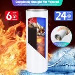 16 Pack Sublimation Tumblers Straight Skinny Tumbler Blanks Bulk 20oz for Heat Transfer, Individual Gift Boxed, Double Wall Insulated Tumbler with Shrink Wrap & Straws - Image 4