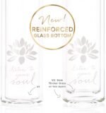 Sacred Lotus Love Double-Walled Glass Tea Tumbler with Infuser and Strainer 15oz - Perfect for Loose Leaf Tea, Cold or Hot Water Bottle, Fruit Drinks - Comes with Travel Sleeve and Cozy - Image 4