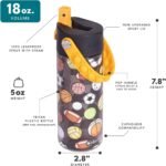 Elemental Water Bottles for Kids - Splash Kids Water Bottle for School with Pop-it Handle - BPA Free Tritan Plastic Water Bottle with Straw Leak Proof when Spout is Closed - Sports Ball - 18oz - Image 3