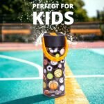 Elemental Water Bottles for Kids - Splash Kids Water Bottle for School with Pop-it Handle - BPA Free Tritan Plastic Water Bottle with Straw Leak Proof when Spout is Closed - Sports Ball - 18oz - Image 5