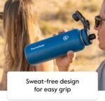 Thermoflask 24 oz Double Wall Vacuum Insulated Stainless Steel 2-Pack of Water Bottles, Black/Malachite - Image 6