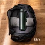 KIVY Slim Water Bottle 32oz [Lightweight & Shatterproof] Fits Backpack & Cupholder for Travel, Sports, School, Gym - Dark green water bottle no straw - Gym water bottle screw top - Dishwasher Safe - Image 3