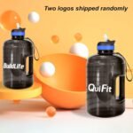 QuiFit Motivational Gallon Water Bottle - with Straw & Time Marker BPA Free Large Reusable Sport Water Jug with Handle for Fitness Outdoor Enthusiasts Leak-Proof - Image 3