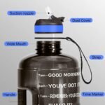QuiFit Motivational Gallon Water Bottle - with Straw & Time Marker BPA Free Large Reusable Sport Water Jug with Handle for Fitness Outdoor Enthusiasts Leak-Proof - Image 6