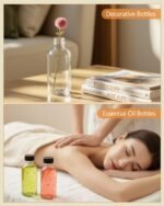 4OZ Small Glass Bottles with Lids and Funnels, 120ml Boston Round Glass Bottles, Leak Proof Mini Travel Bottle, Perfect for Diy Essential Oils, Hot Sauce and Juices, 6 Pack Clear - Image 5