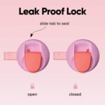 Owala FreeSip Tumbler Insulated Stainless Steel Water Bottle with Built-in Straw and Side Handle, For Travel, Work, School, and Sports, 40oz, BPA Free, Leak Proof, Angel Food Cake - Image 4