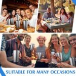 12 Pack 304 Stainless Steel Cups Double Wall Vacuum Cup Stackable Insulated Metal Tumbler Drinking Glasses for Party Bar Travel Camping Home and Outdoor(Sliver,16oz) - Image 4