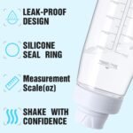 Water Bottle 32oz, clear water bottle with Spout Lid and Carry Handle, Reusable, Tritan, BPA Free, Hiking Water Bottle Suitable for Travel, Outdoors, Gym, Travel, Home, School (Clear) - Image 5