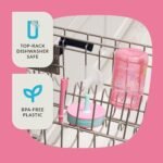 Contigo Leighton Kids Water Bottle, 2-Pack, 14oz, Spill-Proof, Blue Raspberry/Azalea & Butterlies/Llamas, Dishwasher Safe Tumbler with Straw - Image 4